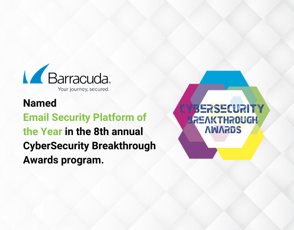 Barracuda Wins "Email Security Platform of the Year" at CyberSecurity Breakthrough Awards 2024_LinkAxia Networks is official distributor in Malaysia